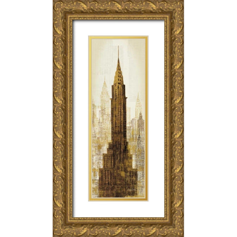 Lexington at 42nd Gold Ornate Wood Framed Art Print with Double Matting by Tillmon, Avery
