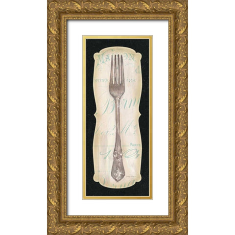 French Fork Gold Ornate Wood Framed Art Print with Double Matting by Tillmon, Avery