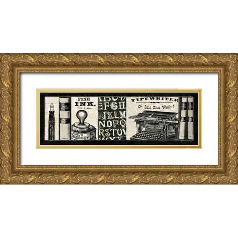 Librarian II Gold Ornate Wood Framed Art Print with Double Matting by Pela Studio