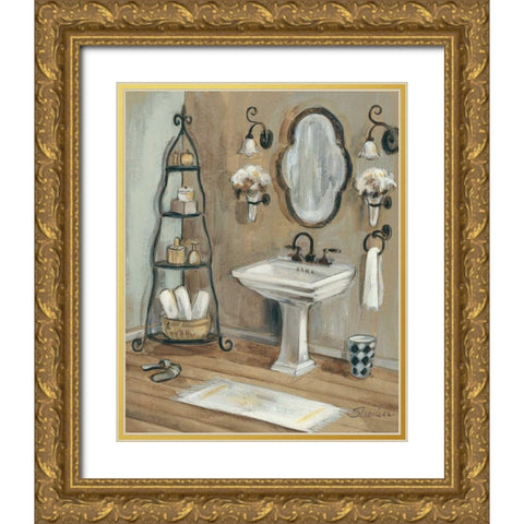 French Bath I Gold Ornate Wood Framed Art Print with Double Matting by Vassileva, Silvia