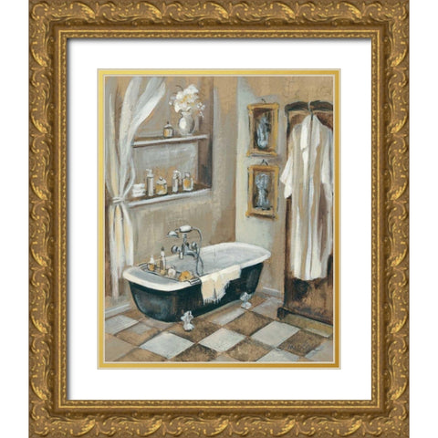 French Bath III Gold Ornate Wood Framed Art Print with Double Matting by Vassileva, Silvia