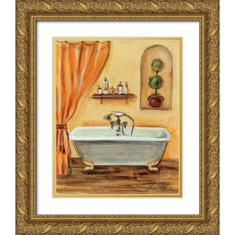 Tuscan Bath I Gold Ornate Wood Framed Art Print with Double Matting by Vassileva, Silvia