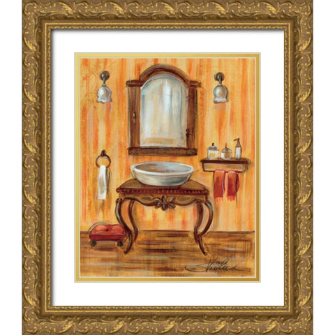 Tuscan Bath II Gold Ornate Wood Framed Art Print with Double Matting by Vassileva, Silvia