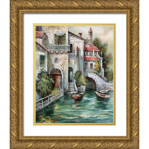 Venetian Motif II Gold Ornate Wood Framed Art Print with Double Matting by Mancini, Gianni