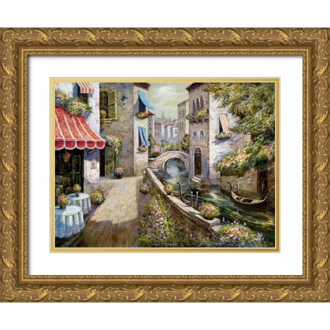 Venezia Petite II Gold Ornate Wood Framed Art Print with Double Matting by Mancini, Gianni