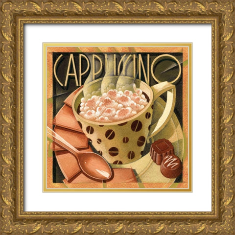 Cappuccino and Cafe B Gold Ornate Wood Framed Art Print with Double Matting by Edinjiklian, Teddy