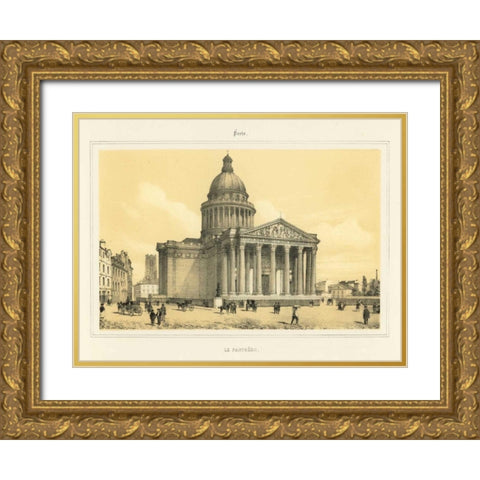 The Pantheon Gold Ornate Wood Framed Art Print with Double Matting by Anonymous