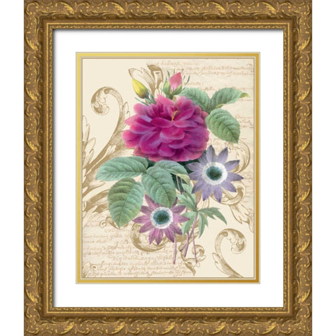 Bloomsbury I Gold Ornate Wood Framed Art Print with Double Matting by Nicole, Lily