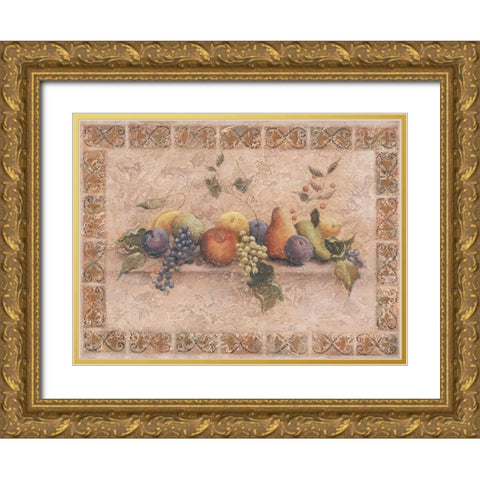 A Tuscan Palette Gold Ornate Wood Framed Art Print with Double Matting by DeMarco, Fiona
