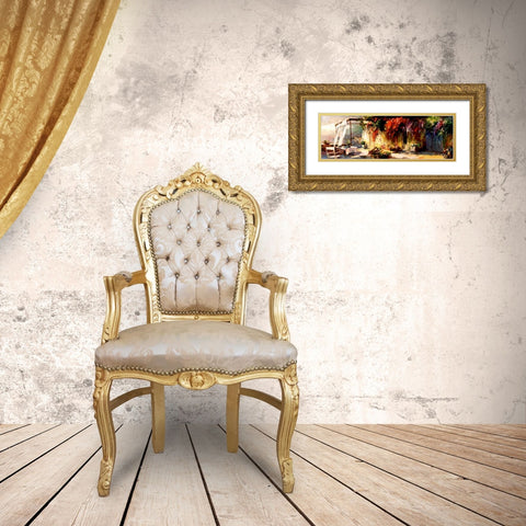 Romantic Place Gold Ornate Wood Framed Art Print with Double Matting by Haenraets, Willem