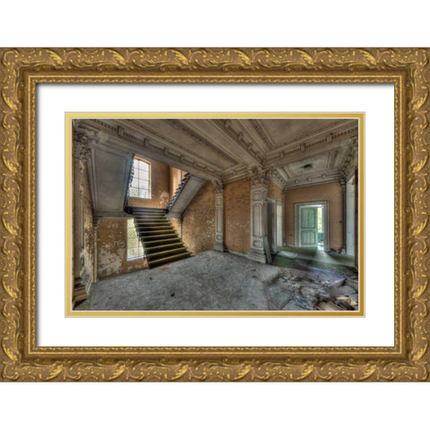 Chateau Rochendaal III Gold Ornate Wood Framed Art Print with Double Matting by Sneeuw, Ivo