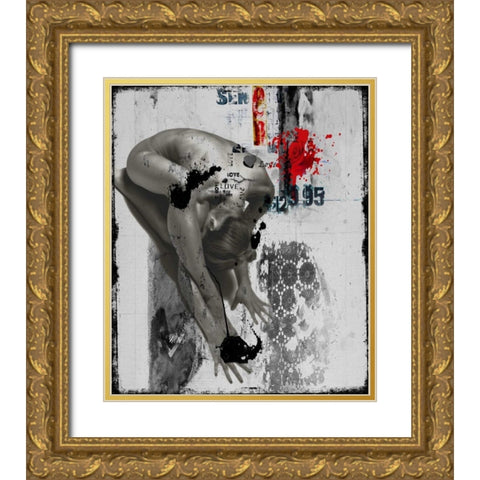 Beauty nude I Gold Ornate Wood Framed Art Print with Double Matting by Baker, Micha