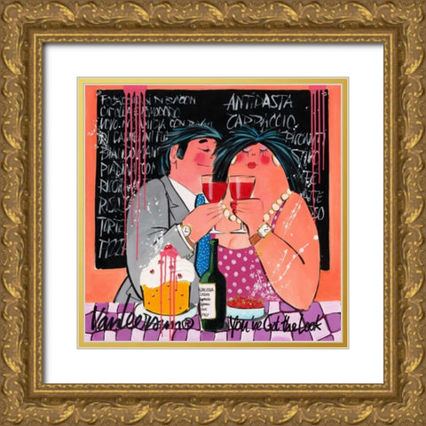 You got the look Gold Ornate Wood Framed Art Print with Double Matting by van Leersum, El