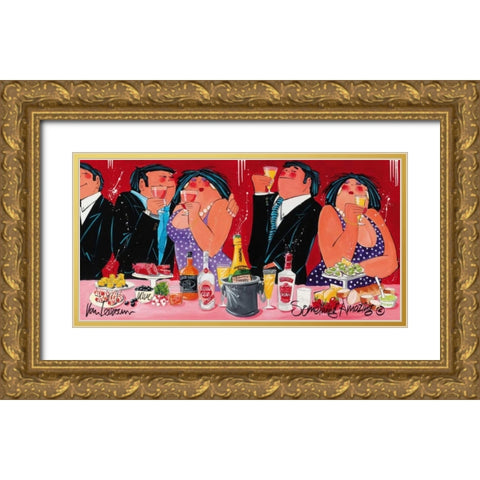 Something Amazing Gold Ornate Wood Framed Art Print with Double Matting by van Leersum, El