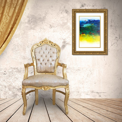 Der Fluss des Lebens Gold Ornate Wood Framed Art Print with Double Matting by Hansl, Alfred