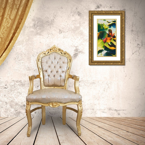 Nymphea 4 Gold Ornate Wood Framed Art Print with Double Matting by Koch, Angelika