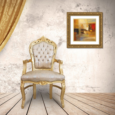 Sunbeam to Earth Gold Ornate Wood Framed Art Print with Double Matting by Danckaert, Bea