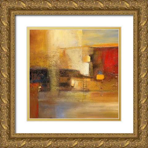 Sunbeam to Earth Gold Ornate Wood Framed Art Print with Double Matting by Danckaert, Bea