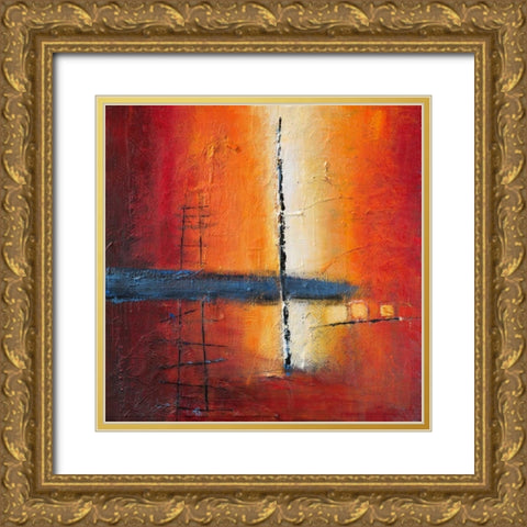 Sunbeam on Water Gold Ornate Wood Framed Art Print with Double Matting by Danckaert, Bea