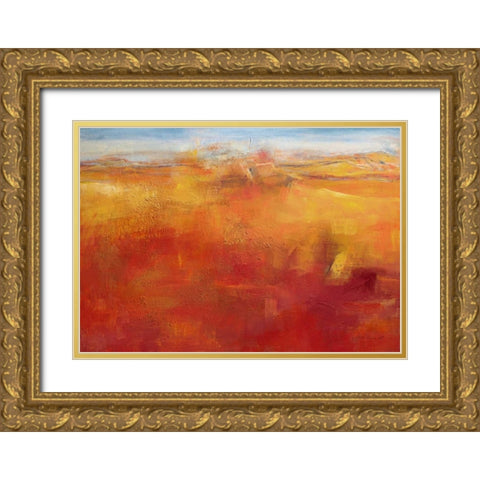 Weites Land III Gold Ornate Wood Framed Art Print with Double Matting by Ohland, Christa