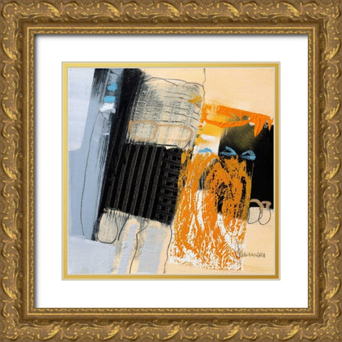 Movimenti I Gold Ornate Wood Framed Art Print with Double Matting by Cusumano, Francesco
