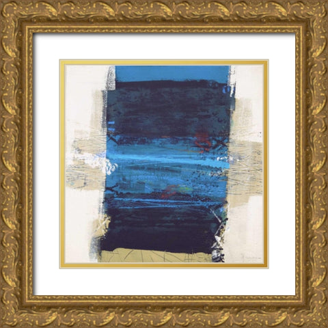 Acqua I Gold Ornate Wood Framed Art Print with Double Matting by Cusumano, Francesco