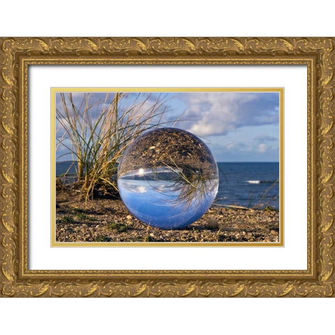 Am Meer Gold Ornate Wood Framed Art Print with Double Matting by Rossmeissl, Gerhard