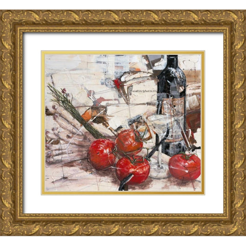 Und sieht die rote Frucht Gold Ornate Wood Framed Art Print with Double Matting by Mayer, Norbert