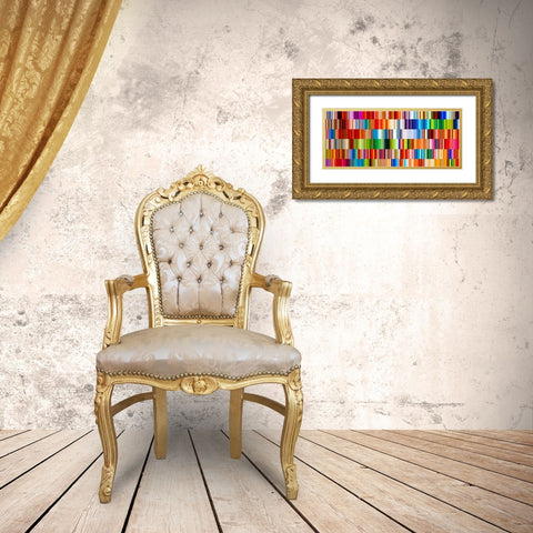 Lichtlinien 16 Gold Ornate Wood Framed Art Print with Double Matting by Klipp, Ortwin