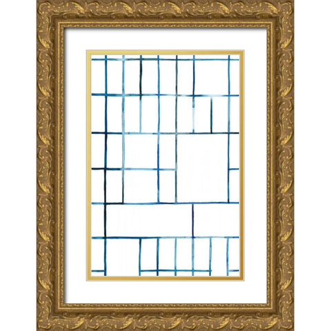 Watercolor Bleed Pattern IV Gold Ornate Wood Framed Art Print with Double Matting by Popp, Grace