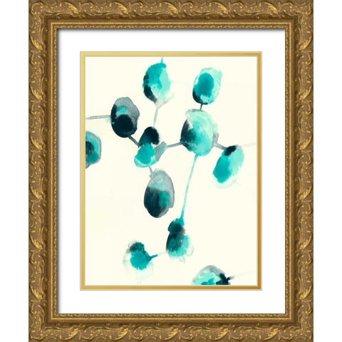 Fluid Structure I Gold Ornate Wood Framed Art Print with Double Matting by Vess, June Erica