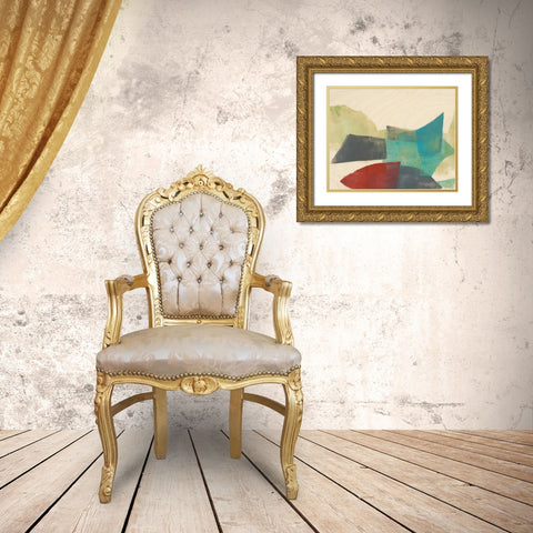 Ship Shape II Gold Ornate Wood Framed Art Print with Double Matting by Goldberger, Jennifer