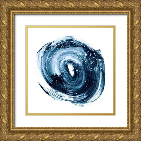 Indigo Nebula II Gold Ornate Wood Framed Art Print with Double Matting by Harper, Ethan