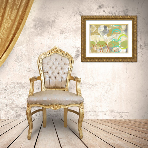 Oculus Orbs I Gold Ornate Wood Framed Art Print with Double Matting by Goldberger, Jennifer