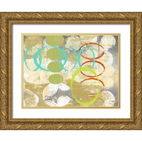 Oculus Orbs II Gold Ornate Wood Framed Art Print with Double Matting by Goldberger, Jennifer
