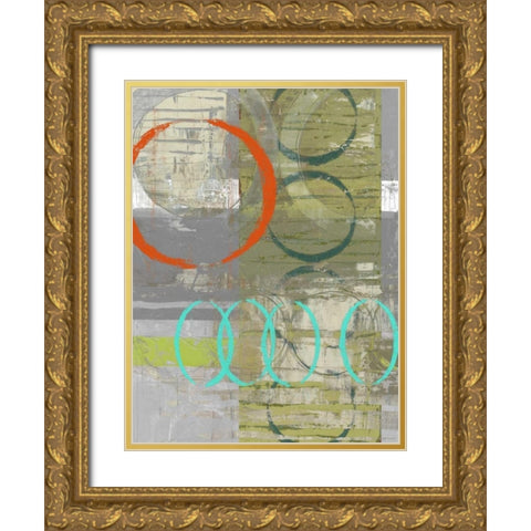 Linking II Gold Ornate Wood Framed Art Print with Double Matting by Goldberger, Jennifer