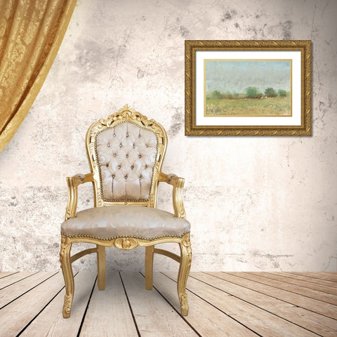 Spring Field II Gold Ornate Wood Framed Art Print with Double Matting by OToole, Tim