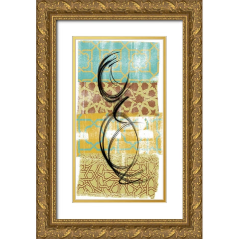 Rhythmic Motion II Gold Ornate Wood Framed Art Print with Double Matting by Saunders, Alonzo