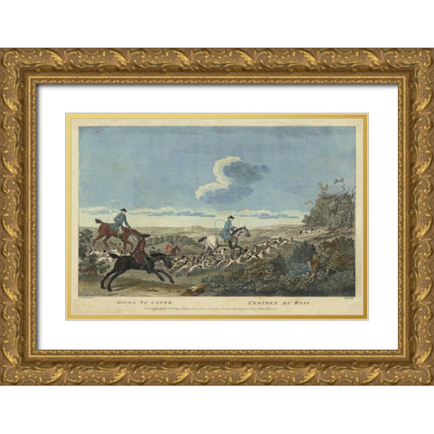 The Thrill of the Chase IV Gold Ornate Wood Framed Art Print with Double Matting by Unknown
