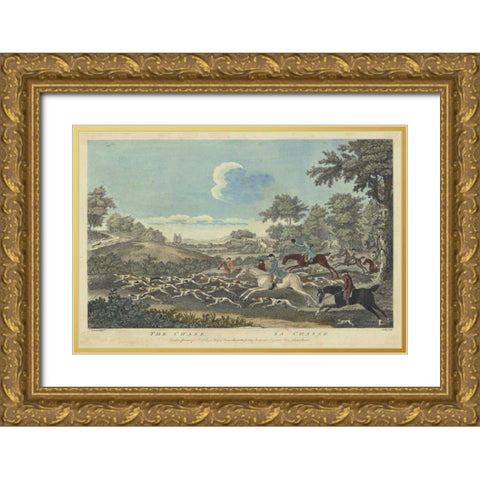 The Thrill of the Chase V Gold Ornate Wood Framed Art Print with Double Matting by Unknown