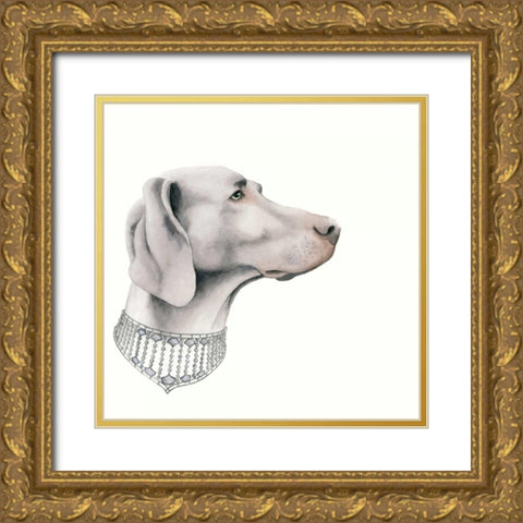 Haute Hounds II Gold Ornate Wood Framed Art Print with Double Matting by Popp, Grace