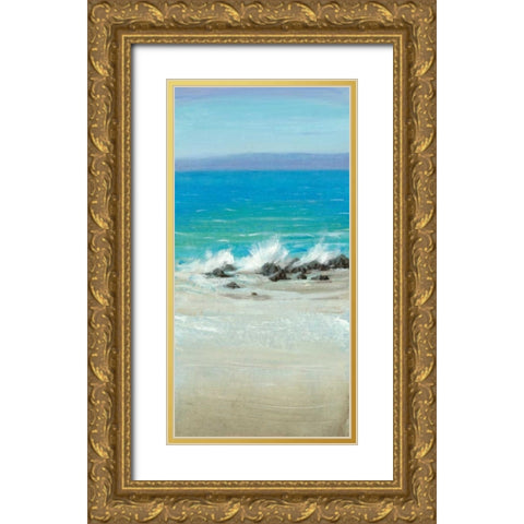 Salt Spray II Gold Ornate Wood Framed Art Print with Double Matting by OToole, Tim