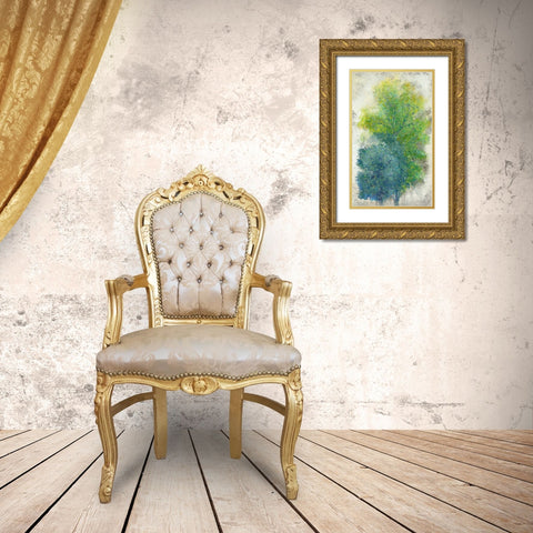 A Pair of Trees II Gold Ornate Wood Framed Art Print with Double Matting by OToole, Tim