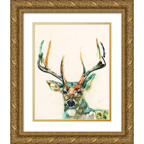 Hi Fi Wildlife II Gold Ornate Wood Framed Art Print with Double Matting by Goldberger, Jennifer