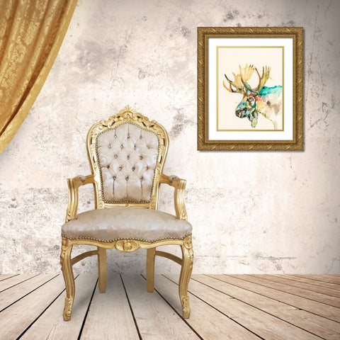 Hi Fi Wildlife IV Gold Ornate Wood Framed Art Print with Double Matting by Goldberger, Jennifer