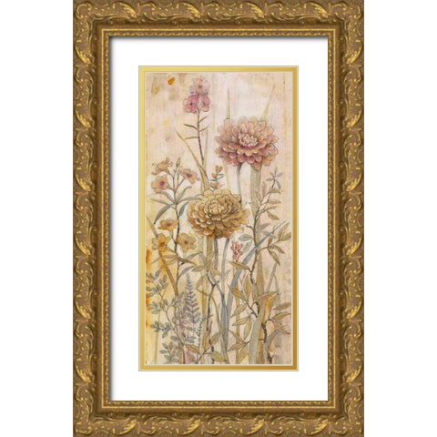 Floral Chinoiserie I Gold Ornate Wood Framed Art Print with Double Matting by OToole, Tim