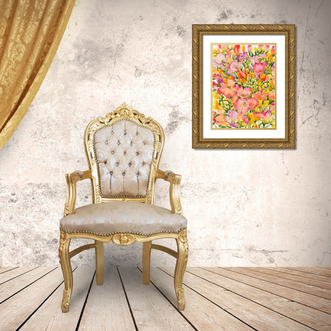 Wildflower Study II Gold Ornate Wood Framed Art Print with Double Matting by OToole, Tim