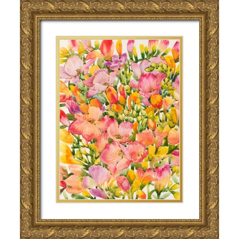 Wildflower Study II Gold Ornate Wood Framed Art Print with Double Matting by OToole, Tim