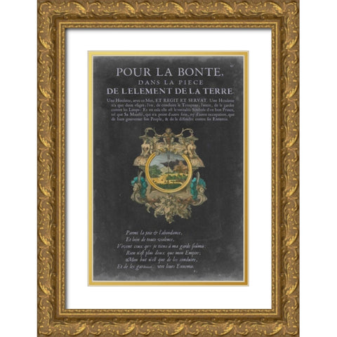 Vintage Bookplate I Gold Ornate Wood Framed Art Print with Double Matting by Vision Studio
