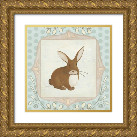 Forest Cameo IV Gold Ornate Wood Framed Art Print with Double Matting by Vess, June Erica